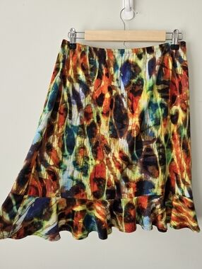 Y2K Vintage Made In USA Flare Skirt